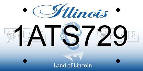 1ATS729 Illinois License Plate
