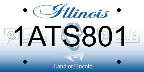 1ATS801 Illinois License Plate