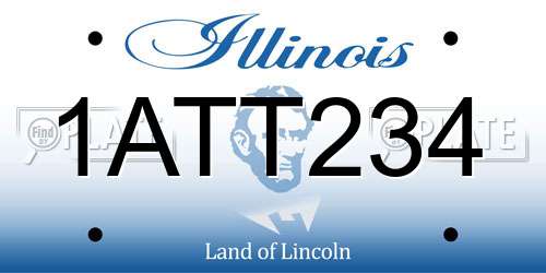1ATT234 Illinois License Plate