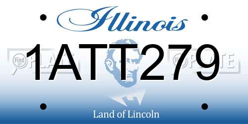 1ATT279 Illinois License Plate