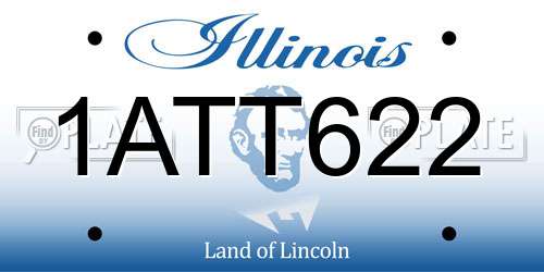 1ATT622 Illinois License Plate