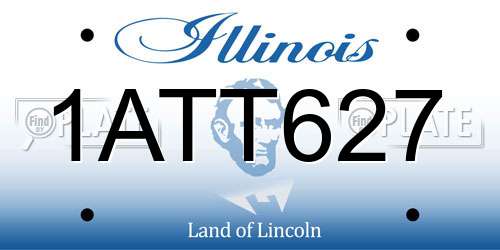 1ATT627 Illinois License Plate
