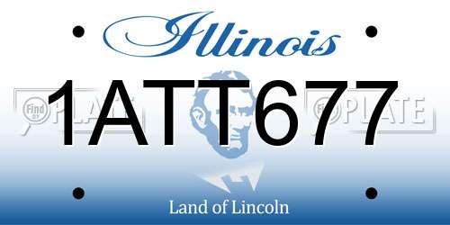 1ATT677 Illinois License Plate