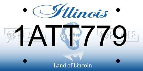 1ATT779 Illinois License Plate