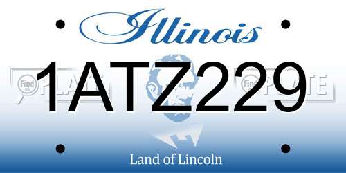 1ATZ229 Illinois License Plate