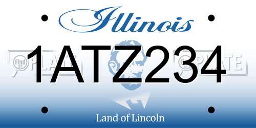 1ATZ234 Illinois License Plate