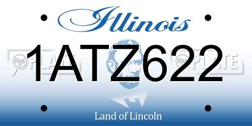 1ATZ622 Illinois License Plate