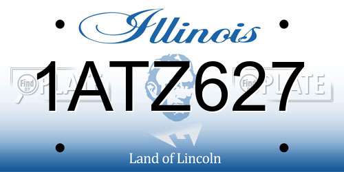 1ATZ627 Illinois License Plate