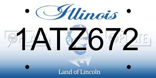 1ATZ672 Illinois License Plate