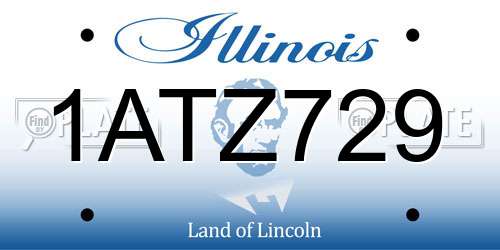 1ATZ729 Illinois License Plate