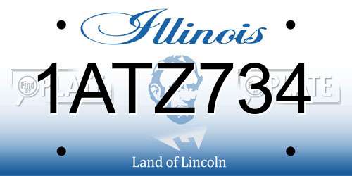 1ATZ734 Illinois License Plate
