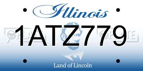 1ATZ779 Illinois License Plate