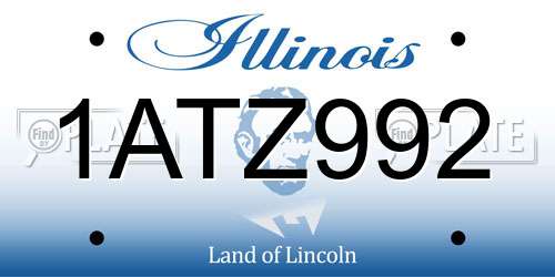 1ATZ992 Illinois License Plate