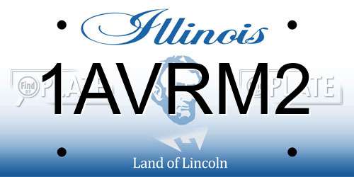 1AVRM2 Illinois License Plate