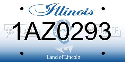 1AZ0293 Illinois License Plate