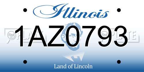 1AZ0793 Illinois License Plate