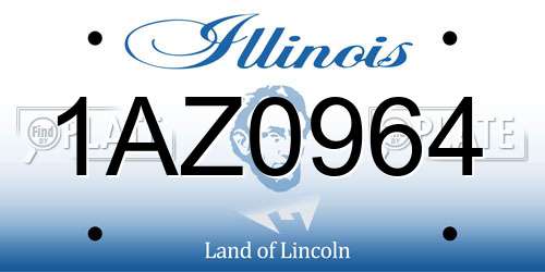 1AZ0964 Illinois License Plate