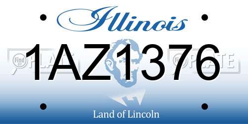 1AZ1376 Illinois License Plate