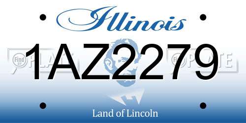 1AZ2279 Illinois License Plate