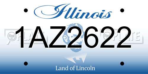 1AZ2622 Illinois License Plate