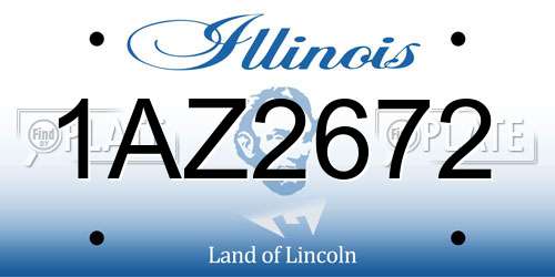 1AZ2672 Illinois License Plate
