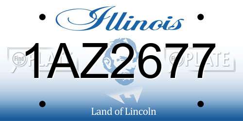 1AZ2677 Illinois License Plate