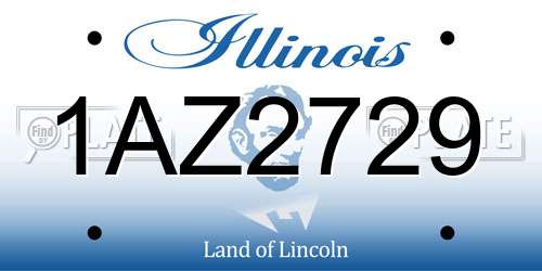 1AZ2729 Illinois License Plate
