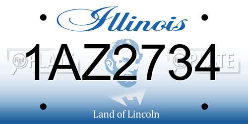 1AZ2734 Illinois License Plate