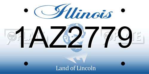 1AZ2779 Illinois License Plate