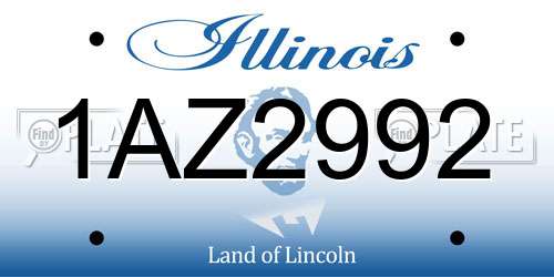 1AZ2992 Illinois License Plate