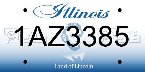 1AZ3385 Illinois License Plate
