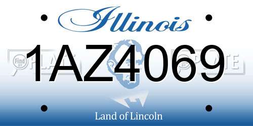 1AZ4069 Illinois License Plate
