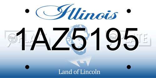 1AZ5195 Illinois License Plate