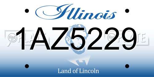 1AZ5229 Illinois License Plate