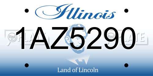 1AZ5290 Illinois License Plate