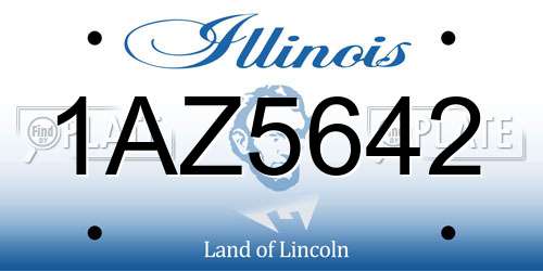 1AZ5642 Illinois License Plate
