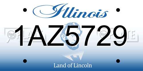 1AZ5729 Illinois License Plate
