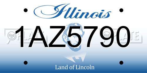 1AZ5790 Illinois License Plate