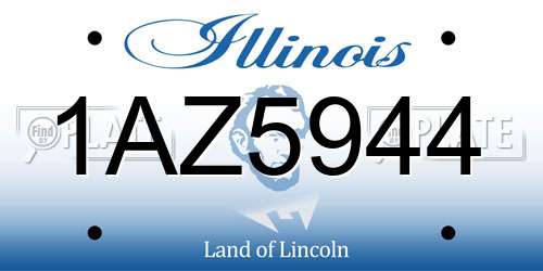 1AZ5944 Illinois License Plate