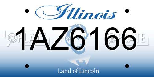 1AZ6166 Illinois License Plate
