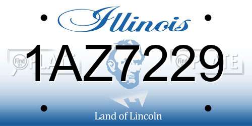 1AZ7229 Illinois License Plate