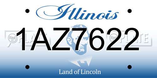 1AZ7622 Illinois License Plate
