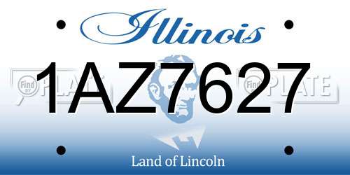 1AZ7627 Illinois License Plate