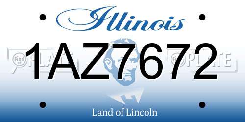 1AZ7672 Illinois License Plate