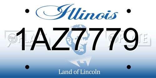 1AZ7779 Illinois License Plate