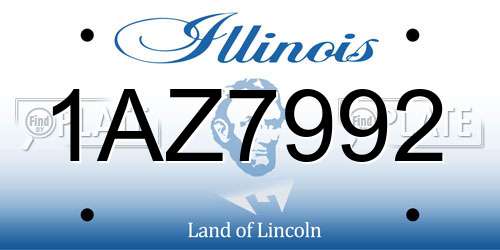1AZ7992 Illinois License Plate