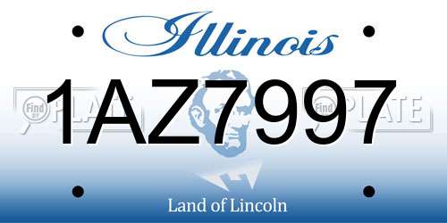 1AZ7997 Illinois License Plate