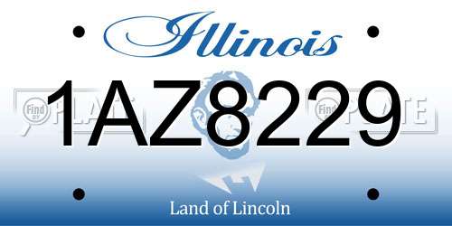 1AZ8229 Illinois License Plate