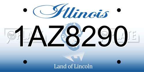 1AZ8290 Illinois License Plate