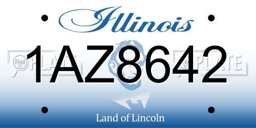 1AZ8642 Illinois License Plate